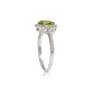 engagement silver ring with peridot stone