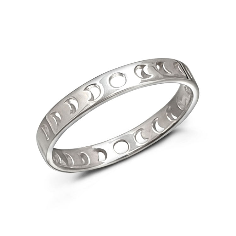 moon silver ring 