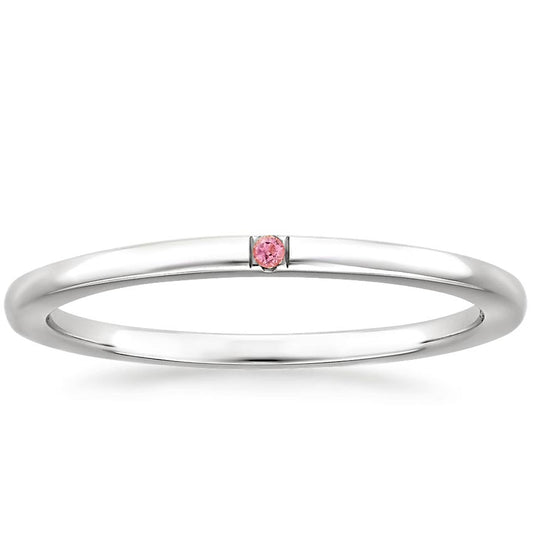 pink tourmaline peace ring