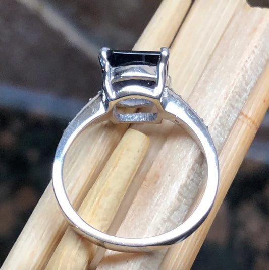 square cut iolite ring