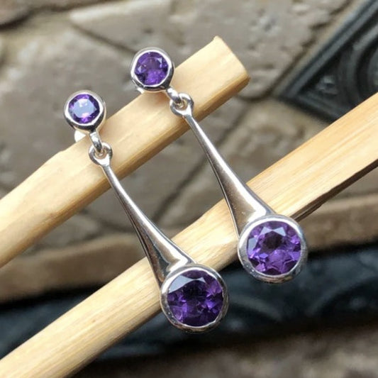 Purple amethyst earrings