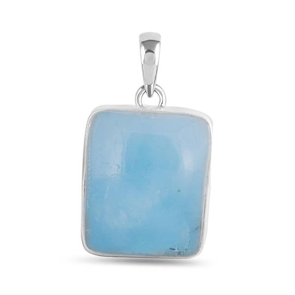 Rectangle cushion aquamarine pendant 