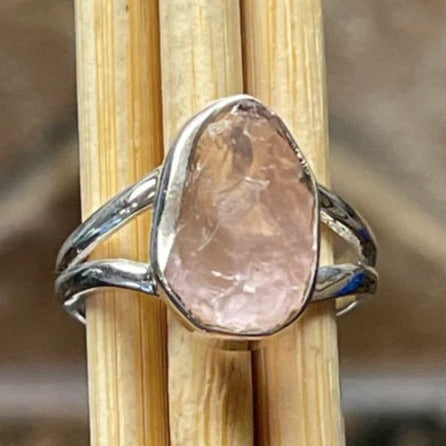 rose quartz rough ring