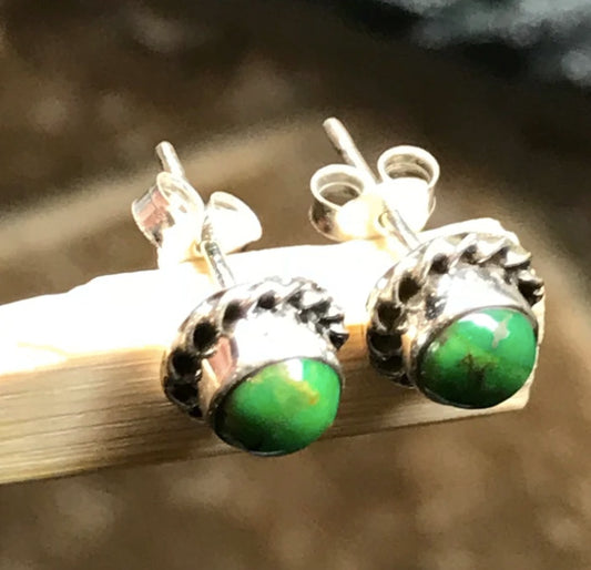 turquoise silver earrings