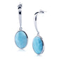 Larimar silver earrings