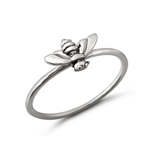 bee silver ring