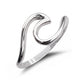 Dainty Surf Wave Silver Ring