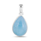 blue aquamarine pendant