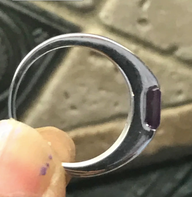 amethyst silver ring