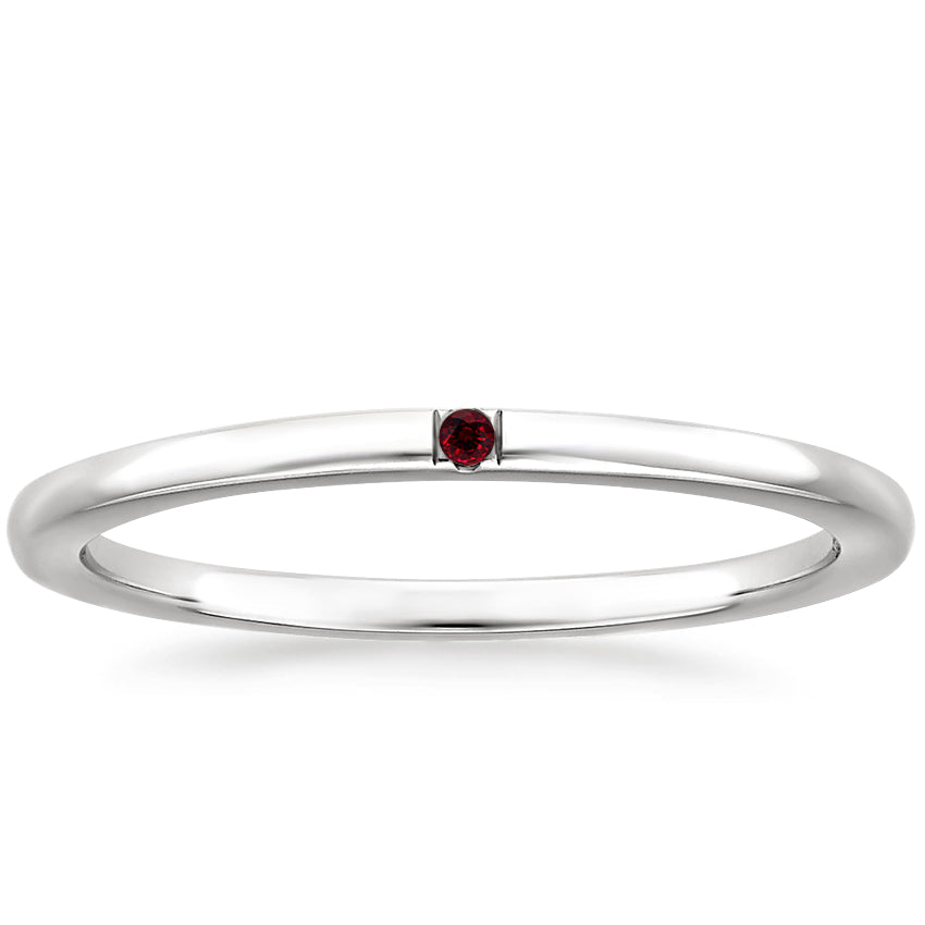 red garnet gemstone ring