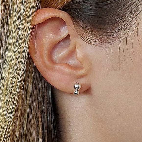 double dot stud earrings