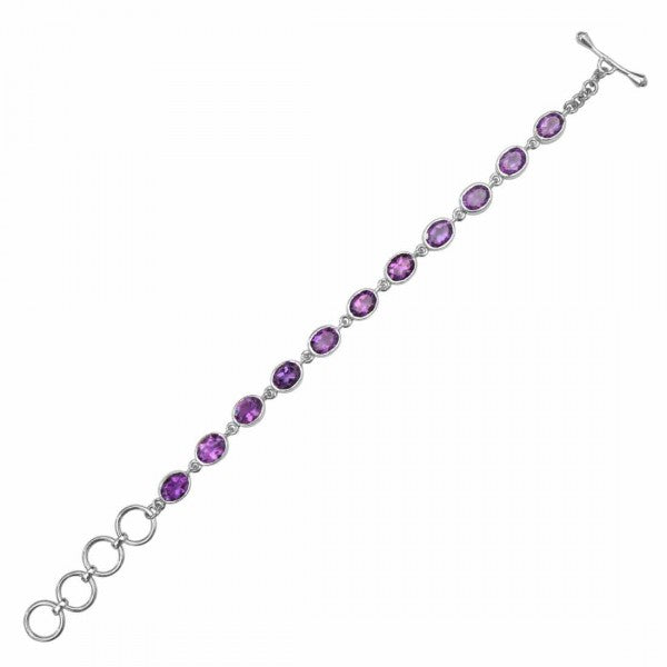 link chain bracelet amethyst jewelry 