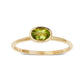 oval green peridot ring