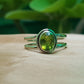 Green Peridot Sterling Silver Gemstone Ring