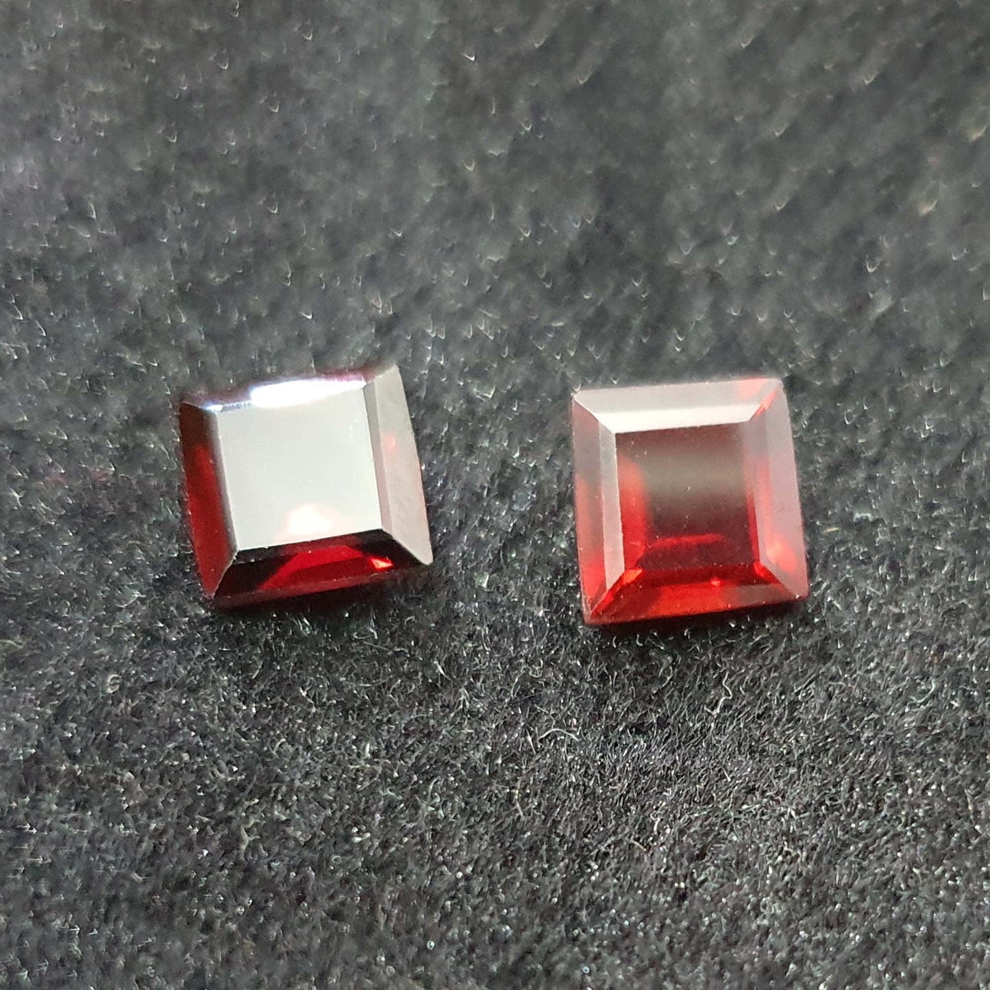 square cut garnet