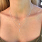 silver bar layered necklace