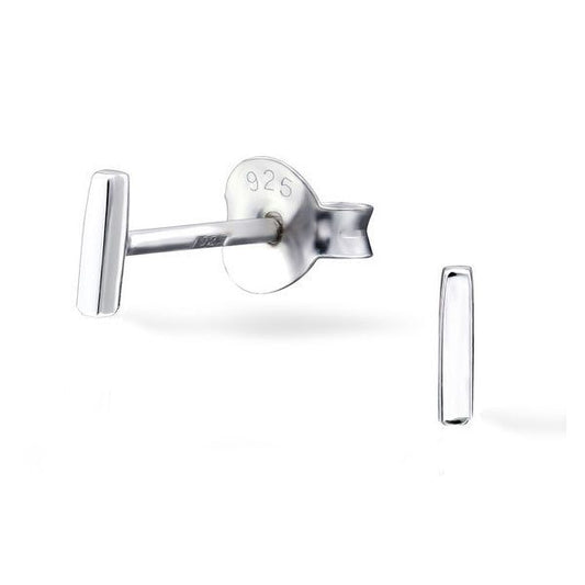 925 Sterling Silver T Bar Studs