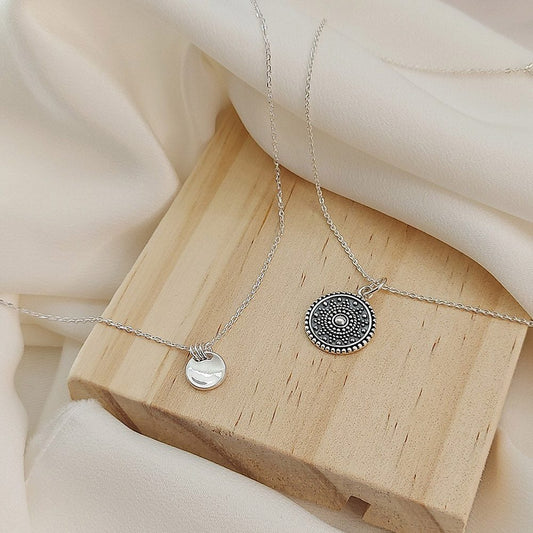 Sterling Silver circle necklace