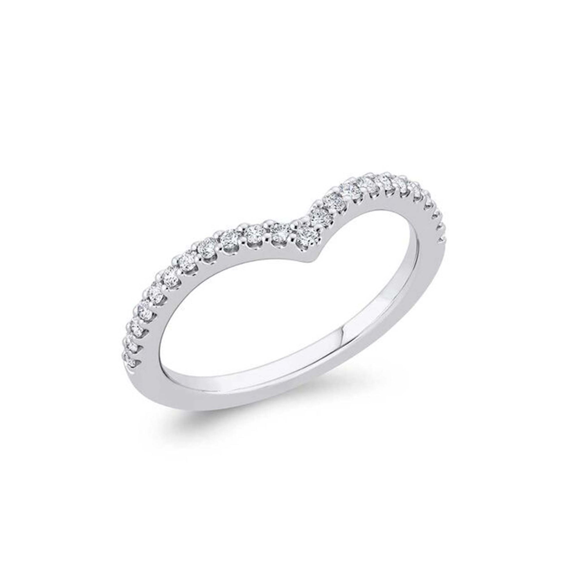 silver stacking eternity band ring